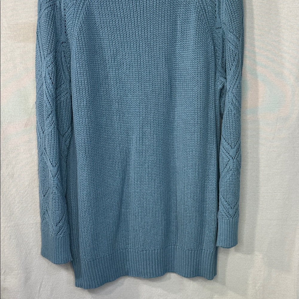 Architect Sweater Blue Cowl Neck Tunic Length in Size 1X & 2X NWT - Picture 9 of 14